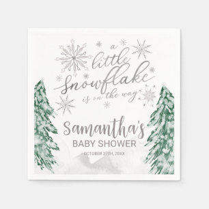 A little snowflake Winter Baby Shower Napkins
