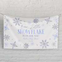 A Little Snowflake Winter Blue Baby Shower