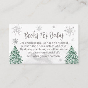 A little snowflake Winter Christmas Baby Shower Enclosure Card