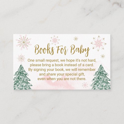 A little snowflake Winter Christmas Baby Shower Enclosure Card