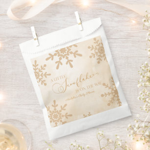A Little Snowflake Winter Wonderland Baby Shower Favor Bag