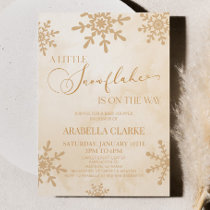 A Little Snowflake Winter Wonderland Baby Shower Invitation