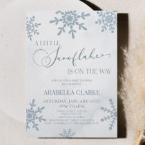 A Little Snowflake Winter Wonderland Baby Shower Invitation