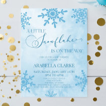 A Little Snowflake Winter Wonderland Baby Shower Invitation