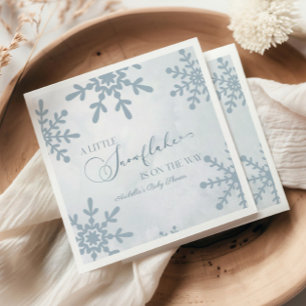A Little Snowflake Winter Wonderland Baby Shower Napkins