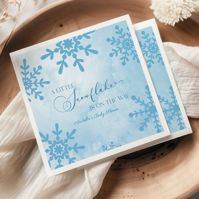 A Little Snowflake Winter Wonderland Baby Shower Napkins (Creator Uploaded)