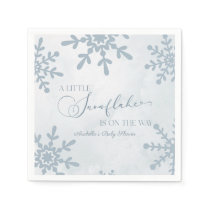 A Little Snowflake Winter Wonderland Baby Shower Napkins