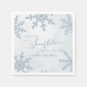 A Little Snowflake Winter Wonderland Baby Shower Napkins