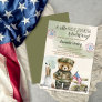 A Little Soldier Boy Teddy Bear Baby Shower Invitation