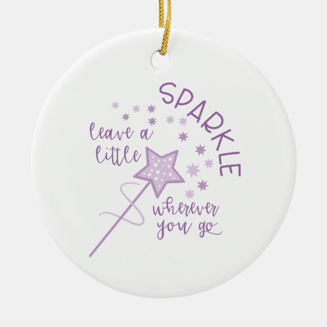 A Little Sparkle Ceramic Ornament (Front)