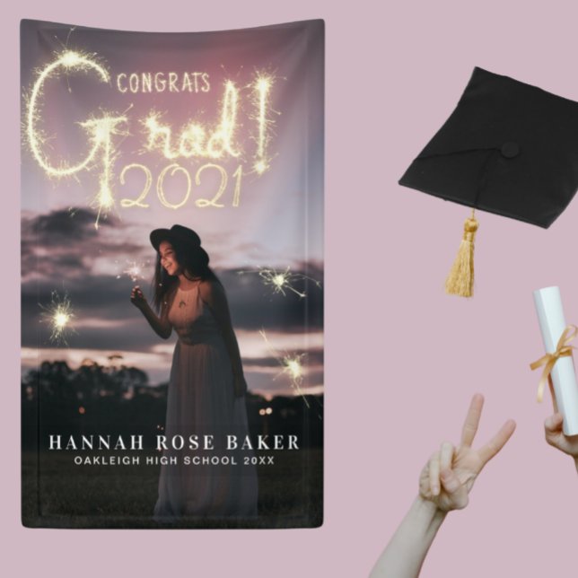 A Little Sparkle | Modern 2023 Graduation Photo Banner (Creator Uploaded)