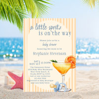 A Little Spritz Is On The Way Blue Boy Baby Shower