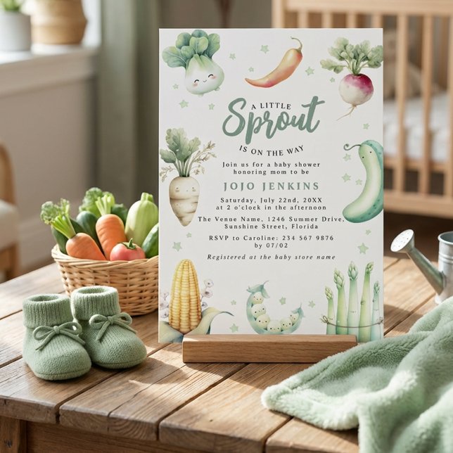 A Little Sprout Baby shower Invitation (Creator Uploaded)
