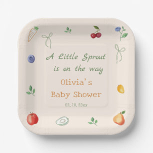 A Little Sprout Baby Shower Paper Plates