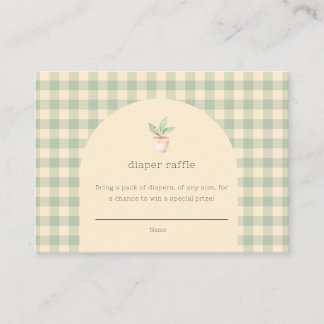 A Little Sprout is on the Way Baby Shower Enclosu Enclosure Card