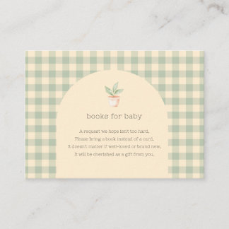 A Little Sprout is on the Way Baby Shower Enclosure Card