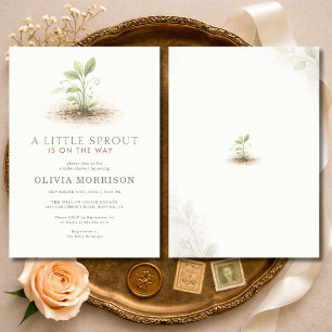 A Little Sprout Is On The Way Baby Shower Invitation