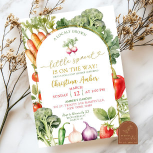 A Little Sprout Is On The Way Baby Shower Invitation