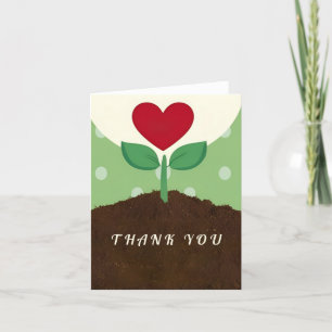A Little Sprout is on the Way Baby Shower Letterpress Thank You Card