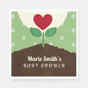 A Little Sprout is on the Way Baby Shower Napkins