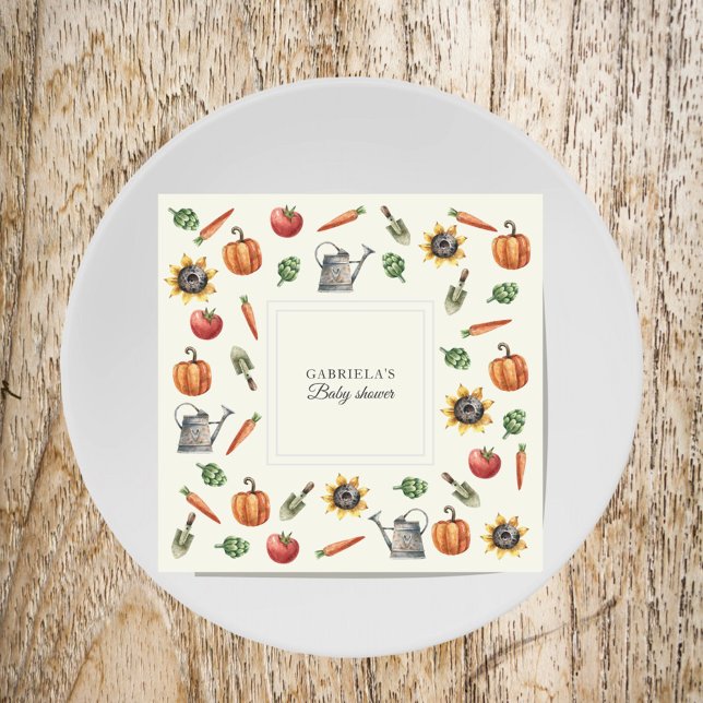 A Little Sprout Is On the Way Baby Shower Napkins (Creator Uploaded)