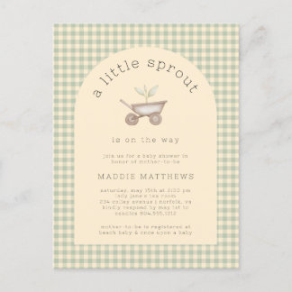 🌱A Little Sprout is on the Way Baby Shower Postcard