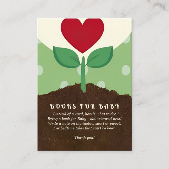 A Little Sprout is on the Way Books for Baby Enclosure Card (Front)