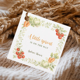 A Little Sprout is on the Way Garden Baby Shower Favor Tags