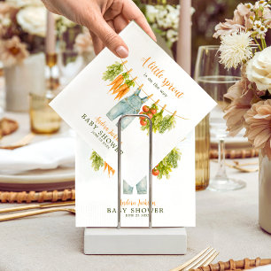 A Little Sprout is on the Way Garden Clothesline Napkins