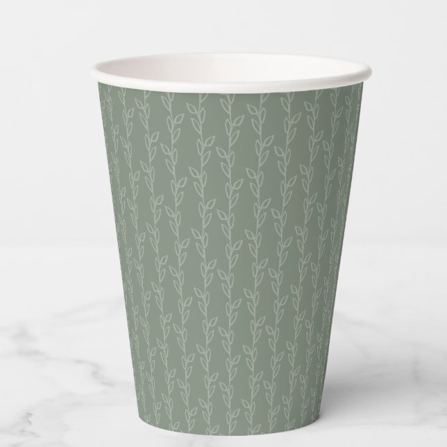 A Little Sprout on the Way Baby Shower Invitation  Paper Cups (Back)