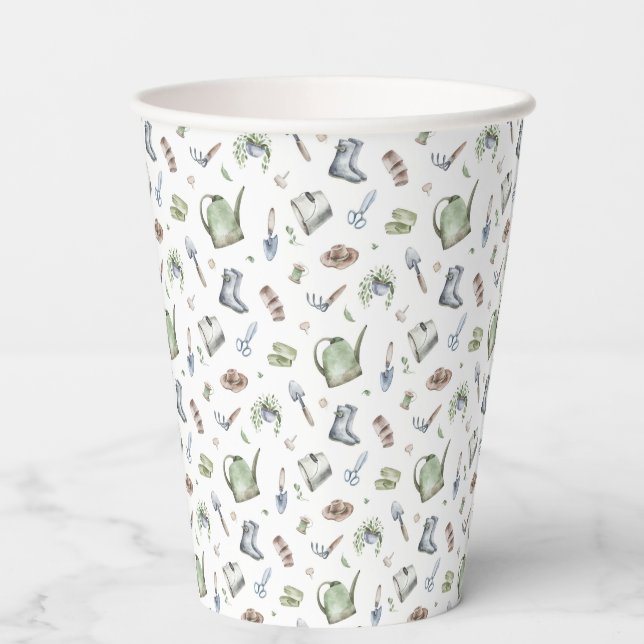 A Little Sprout on the Way Baby Shower Invitation Paper Cups (Back)