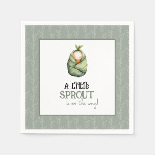 A Little Sprout on the Way Baby Shower Napkins