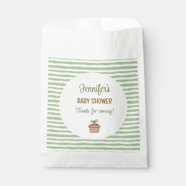 A Little Sprout on the Way  Favor Bag (Front)