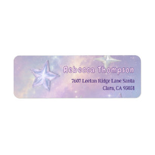 A Little Star Is Landing Celestial Baby Shower Label