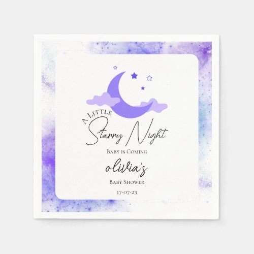 A Little Starry Night Baby Shower Napkins