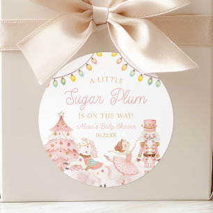 A Little Sugar Plum Nutcracker Baby Shower Classic Round Sticker