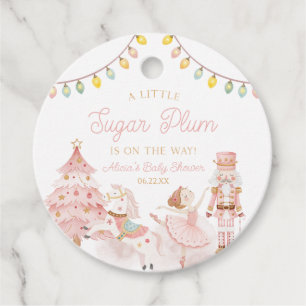 A Little Sugar Plum Nutcracker Baby Shower Favor Tags