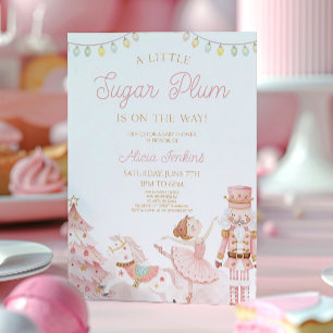 A Little Sugar Plum Nutcracker Baby Shower Invitation