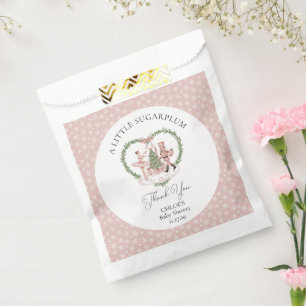 A Little Sugarplum Pink Nutcracker Baby Shower Favor Bag