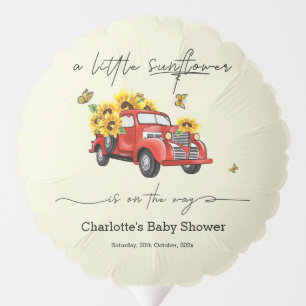A Little Sunflower Is On The Way Baby Shower Balloon