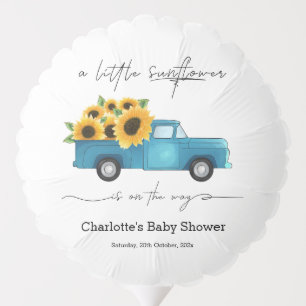 A Little Sunflower Is On The Way Baby Shower Balloon