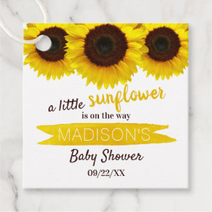 A Little Sunflower Is On The Way! Baby Shower Favor Tags