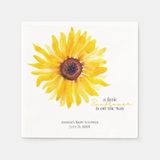 A Little Sunflower is on the Way Shower Napkins