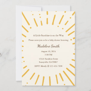 A Little Sunshine is on the Way Invitation, Baby Invitation