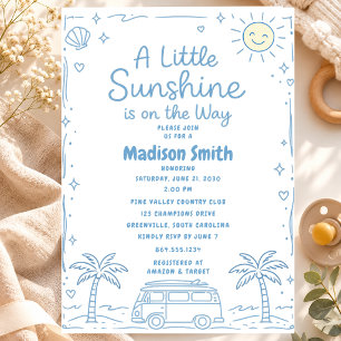 A Little Sunshine is on the Way Summer Baby Shower Invitation
