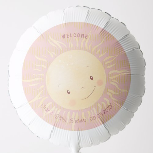  A Little Sunshine Personalized Baby Shower Balloon