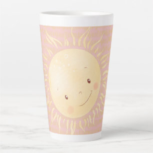 A Little Sunshine Pink Personalized Latte Mug