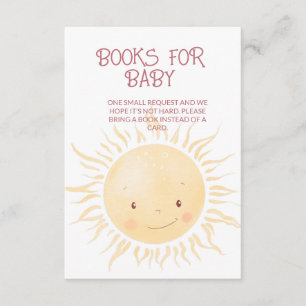 A Little Sunshine Shower Request for Books Enclosure Card