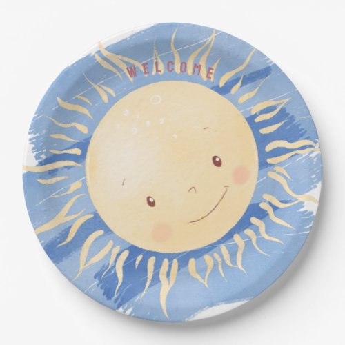  A Little Sunshine Sky  Personalized Baby Shower  Paper Plates