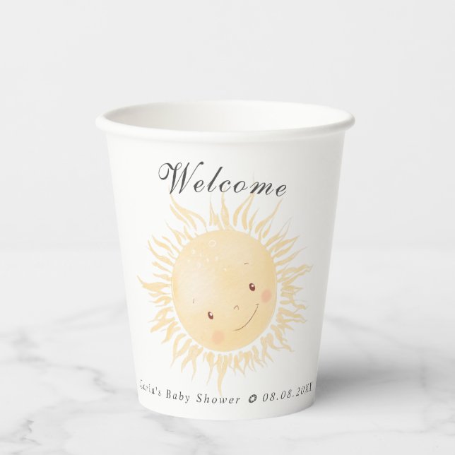  A Little Sunshine Sky  Personalized  Paper Cups (Front)